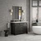 James Martin Vanities Brookfield 48" Single Bathroom Vanity in Black Onyx with 3 cm Lime Delight Quartz Top and Rectangular Sink, , large