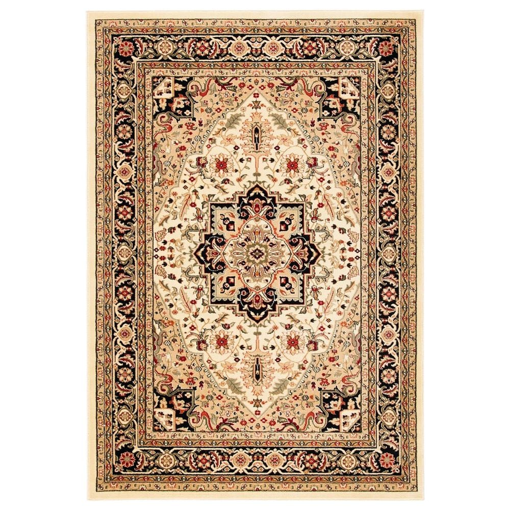 Safavieh Lyndhurst 4" x 6" Beige and Black Area Rug, , large