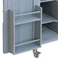 HOMLUX 50" Outdoor Kitchen Island in Grey Blue and Stainless Steel, , large