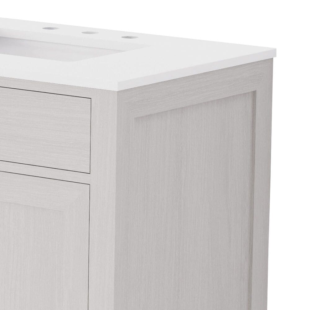 Lexora Home Abbey 80" Double Bathroom Vanity in White Oak with 2 cm White Quartz Top and Rectangular Sinks, , large