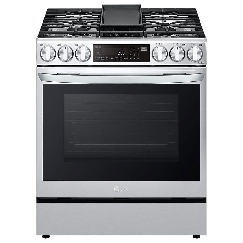 LG 6.3-Cu. ft Smart Probake Convection Instaview GAS Slide-in Range with Air Fry, Stainless Steel