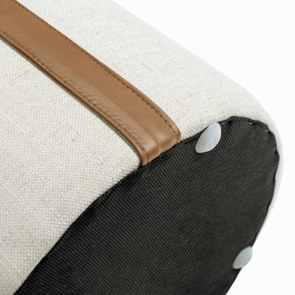 Jennifer Taylor Home Brandy Ottoman with Storage in Flax White, , large