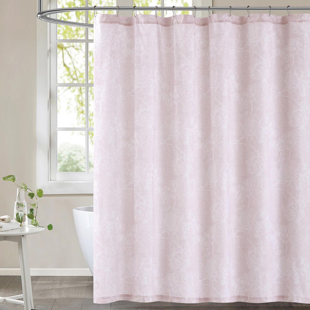 Pem America Cottage Classics Spring Bloom Shower Curtain in Pink, , large