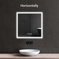 HOMLUX 36" x 36" LED Bathroom Vanity Mirror in Silver, , large