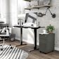 Furniture of America Villalobos Adjustable Office Desk in Black, , large