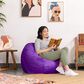 Jaxx 3" Round Bean Bag with Removable Cover in Grape, , large
