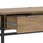 Ashley Montia 2-Piece Desk and Bookcase Set in Light Brown and Gunmetal Gray, , large