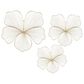 CosmoLiving by Cosmopolitan 26" x 27" Glam Flower Wall Decor in Gold (Set of 3), , large