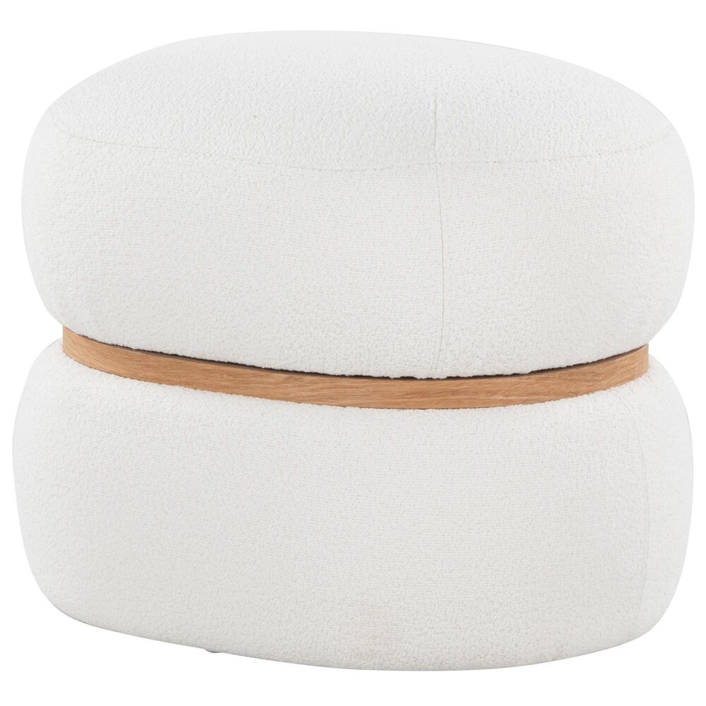Lumisource Cinch Pouf Ottoman in Cream, , large