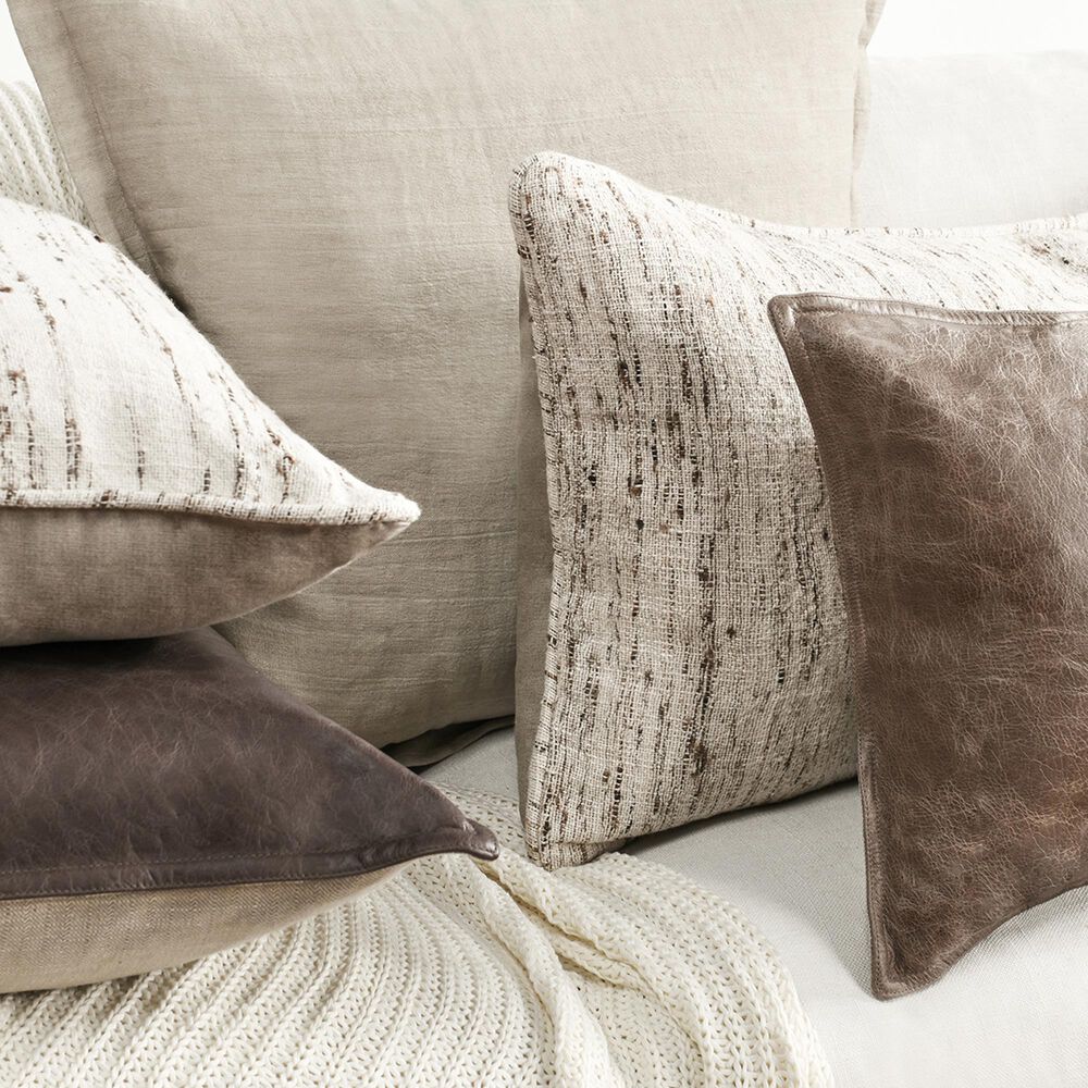 Classic Home Tavira 22&quot; Square Throw Pillow in Natural, , large