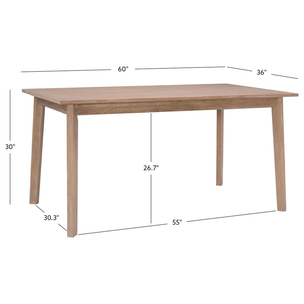 Linon Home Decor Drury Dining Table in Natural - Table Only, , large