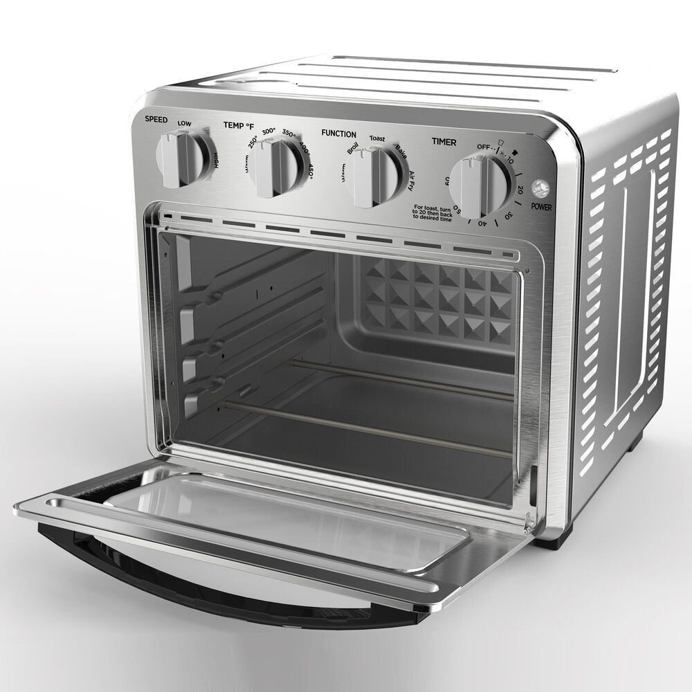 HOMLUX 16 Qt Air Fryer Toaster Oven in Silver, , large