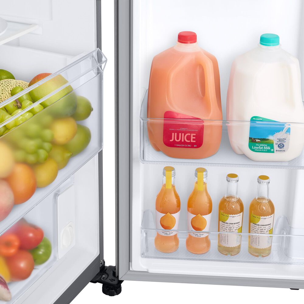 Samsung 22 Cu. Ft. Side by Side Refrigerator with Touch Screen Family Hub in Stainless Steel, , large