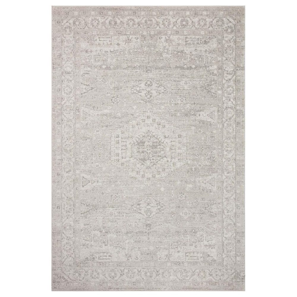 Loloi II Odette 4" x 6" Silver and Ivory Area Rug, , large