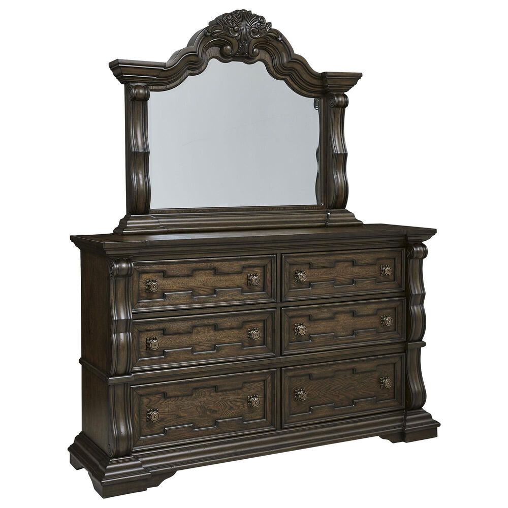 Millenium Maylee Dresser and Mirror in Dark Brown, , large