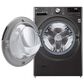 LG 5.0 Cu. Ft. Front Load Washer and 7.4 Cu. Ft. Electric Dryer with TurboWash 360 Laundry Pair in Black Steel, , large