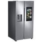 Samsung 26.7 Cu. Ft. Large Capacity Side by Side Refrigerator with Touch Screen Family Hub in Stainless Steel, , large