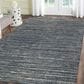 Amer Rugs Maryland Striped 5"3" x 8" Blue Area Rug, , large