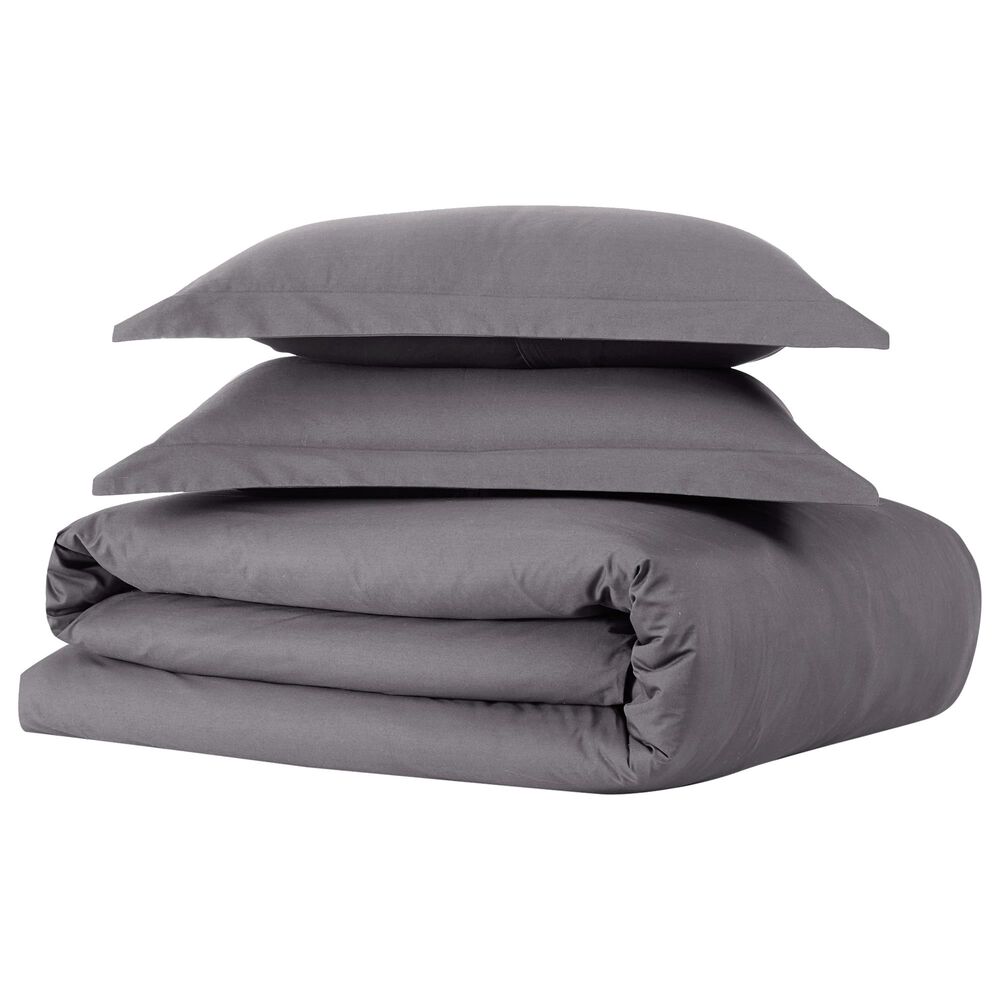 Pem America Brooklyn Loom Classic 3-Piece Full/Queen Duvet Set in Grey, , large