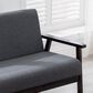 HOMLUX 45" Stationary Loveseat with Solid Wood Arms in Dark Dray, , large