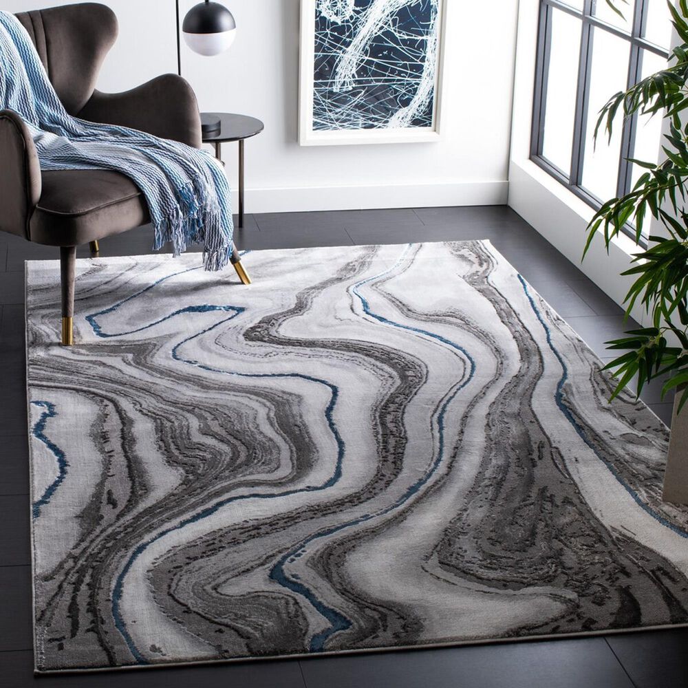Safavieh Craft CFT819N 8&#39; x 10&#39; Grey and Blue Area Rug, , large