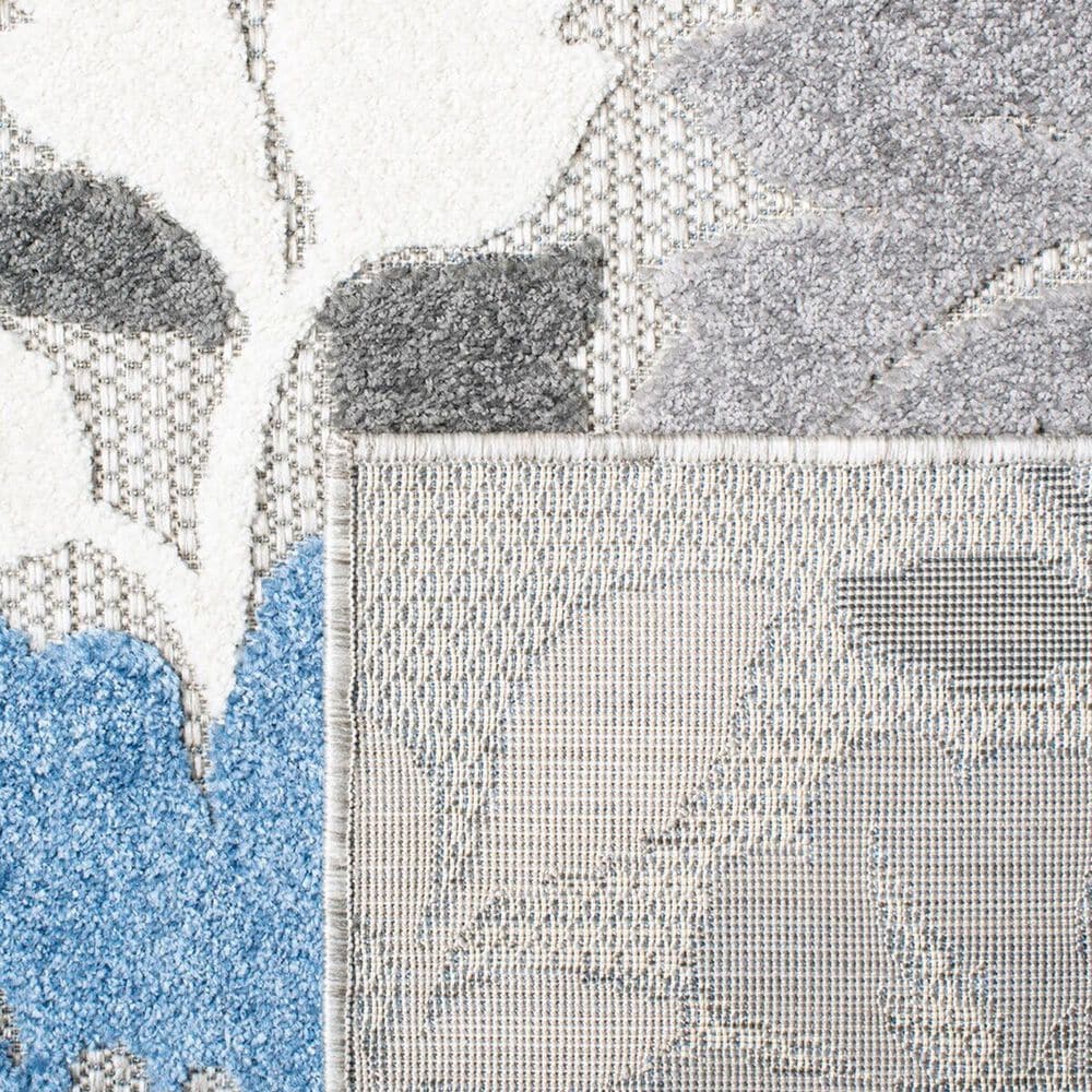 Safavieh Cabana CBN308F 4&#39;5&quot; x 6&#39;5&quot; Grey and Blue Indoor/Outdoor Area Performance Rug, , large