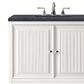 James Martin Vanities Athens 30" Single Bathroom Vanity in Glossy White with 3 cm Charcoal Soapstone Quartz Top and Rectangular Sink, , large