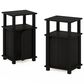HOMLUX 3-Tier End Table with Door in Espresso and Black (Set of 2), , large