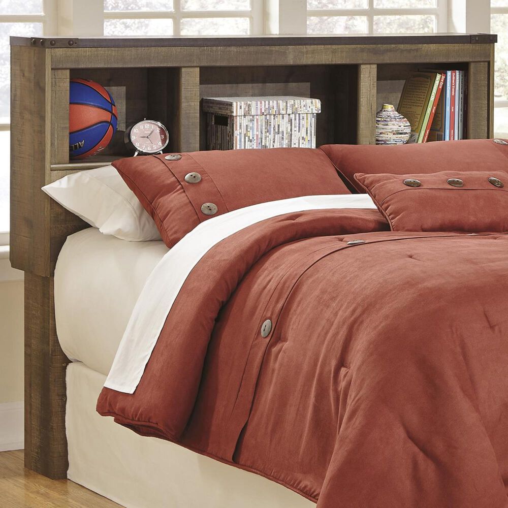 Signature Design by Ashley Trinell Full Bookcase Headboard in Brown, , large