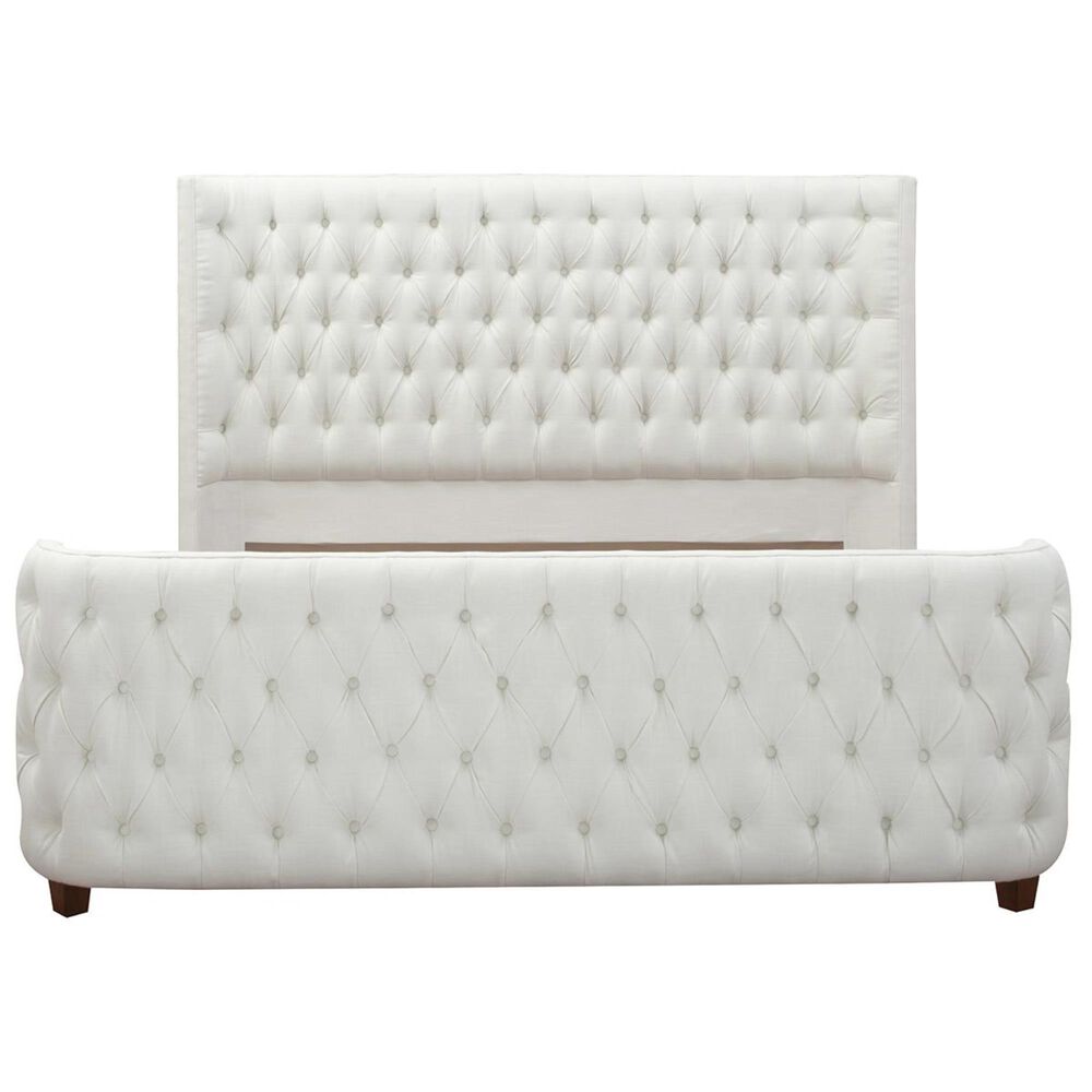Jennifer Taylor Home Brooklyn Queen Tufted Bed in Antique White, , large