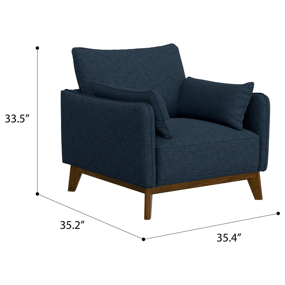 Emerald Home Furnishings Aria Chair in Navy, , large