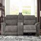 Ashley Next-Gen DuraPella Power Console Loveseat with Power Headrest in Slate, , large