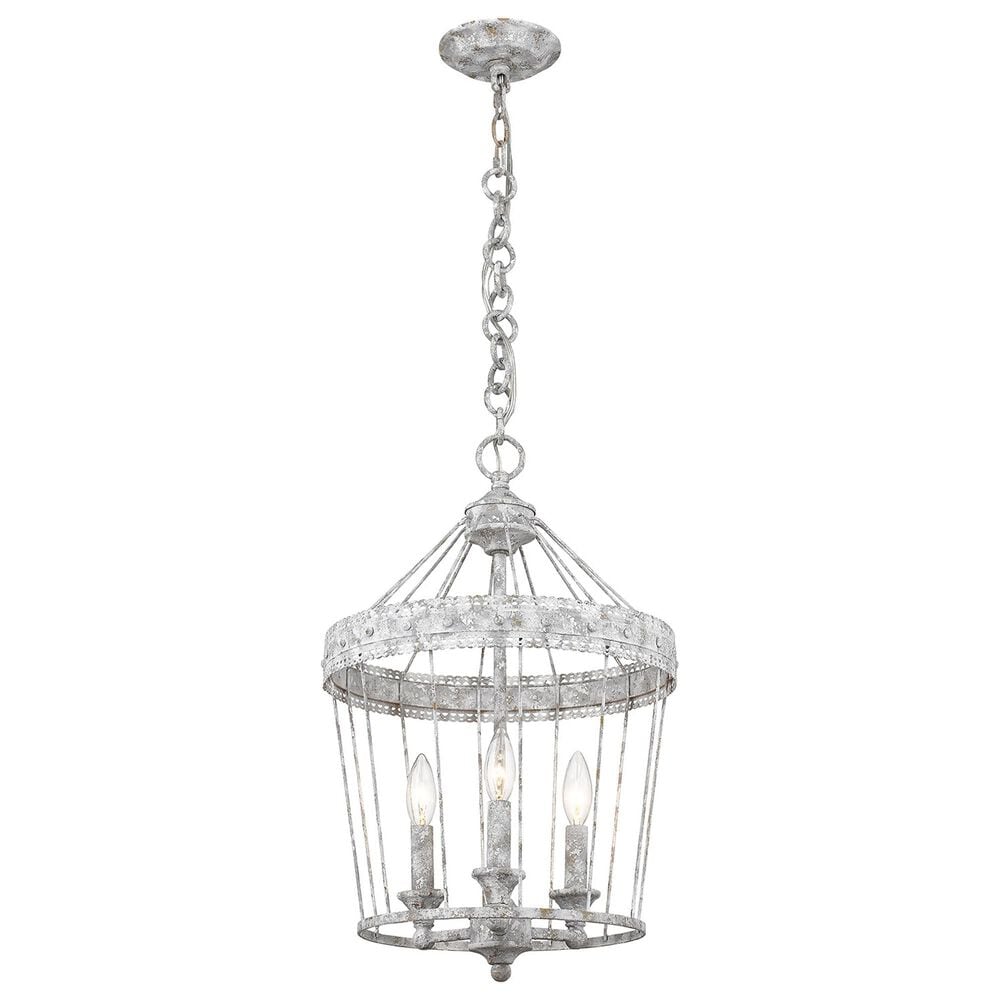 Golden Lighting Ferris 3-Light Pendant in Oyster, White and Gold, , large