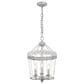Golden Lighting Ferris 3-Light Pendant in Oyster, White and Gold, , large