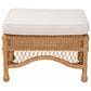 bali & pari Brooklyn Ottoman Stool with Light Honey Rattan in White, , large
