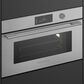 Fisher & Paykel Contemporary Series 9 1.9 Cu. Ft. Compact Combination Steam Wall Oven in Brushed Silver, , large