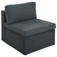 HOMLUX 7-piece Outdoor Conversation Set with Black Wicker in Gray, , large