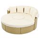 HOMLUX Patio Furniture Round Outdoor Sectional Sofa Set in Beige, , large