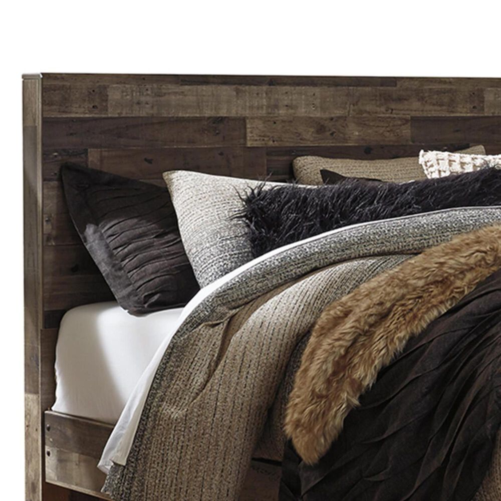 Ashley Derekson Queen Panel Bed in Two Tone Walnut and Gray, , large