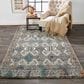 Feizy Arazad 8" x 11" Black and Tangerine Area Rug, , large