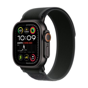 Apple Watch Ultra 2 GPS + Cellular 49mm Black Titanium Case with Black Trail Loop - M/L, , large