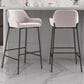 LumiSource Daniella Bar Stool with Cream Upholstery in Black (Set of 2), , large