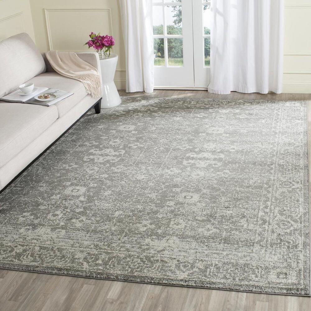 Safavieh Evoke EVK270S 10" x 14" Grey and Ivory Area Rug, , large