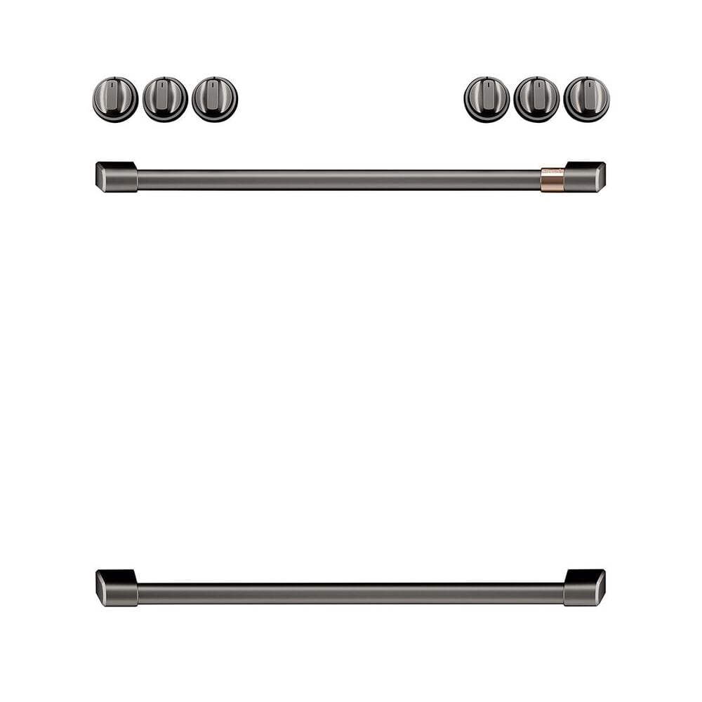 Cafe Front Control Electric Knobs and Handles in Brushed Black, , large