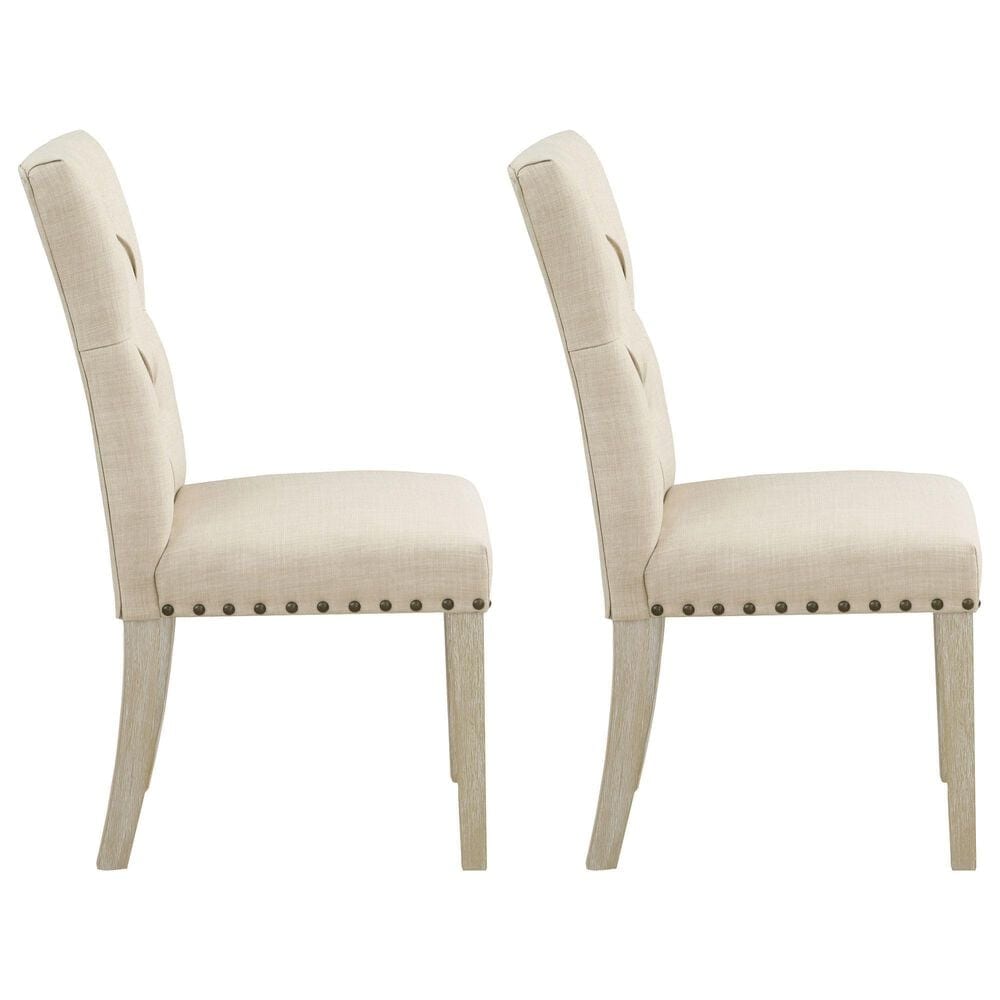 Valor Living Preston Side Chair with Burlap Cushion (Set of 2), , large