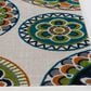 Central Oriental Terrace Tropic Burnette 9"10" x 12"10" Snow and Multicolor Area Rug, , large