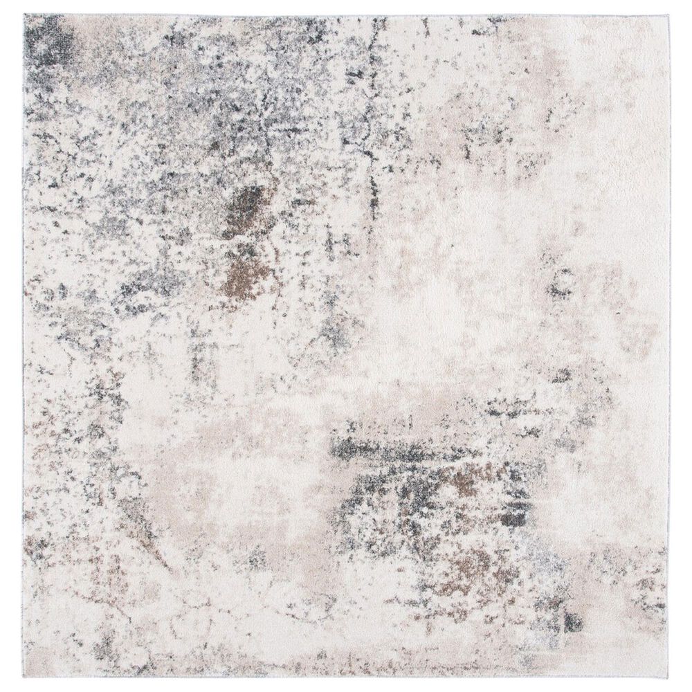 Safavieh Aston ASN708 6"7" Square Ivory and Grey Area Rug, , large