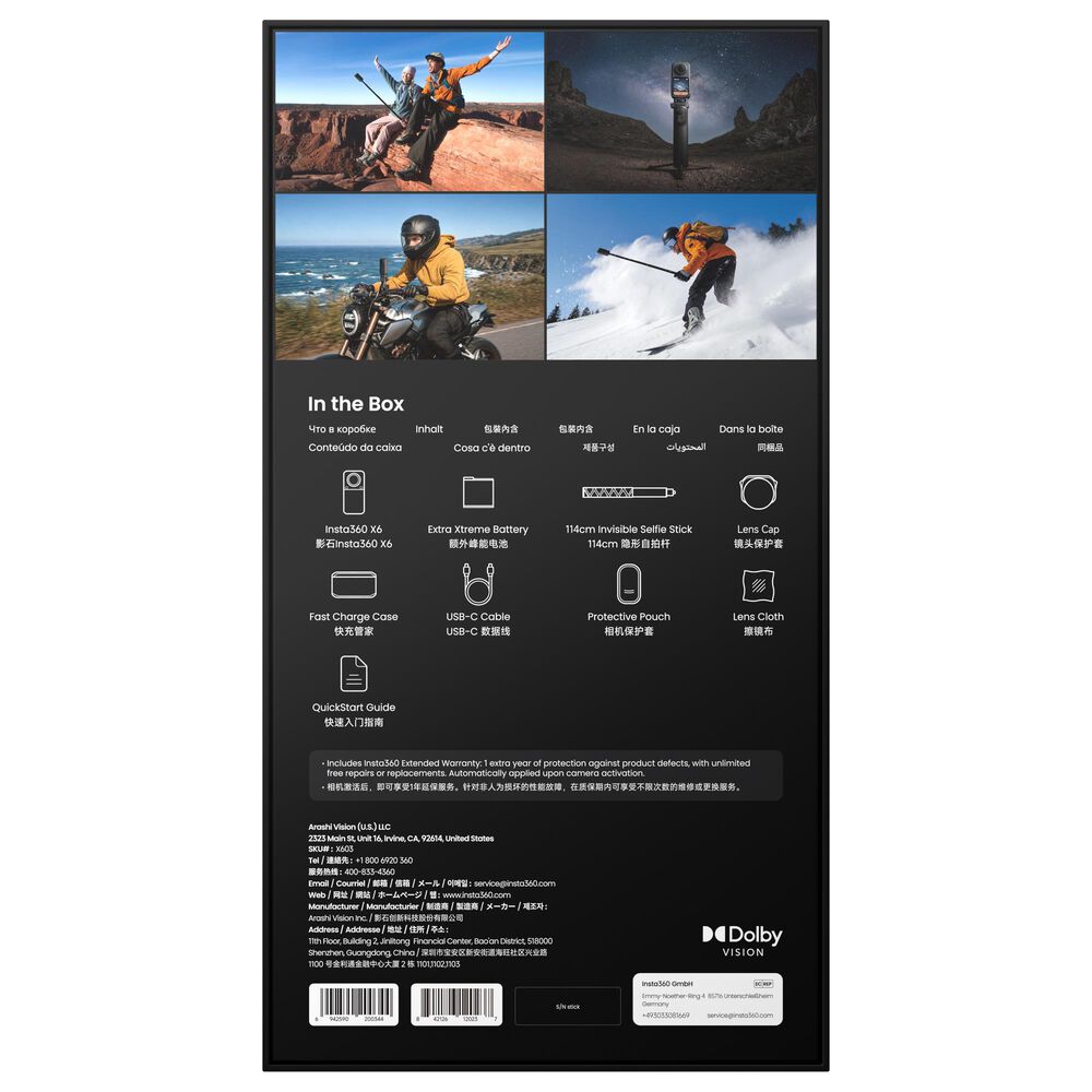 Insta360 X6 Essentials Bundle in Midnight Black, , large