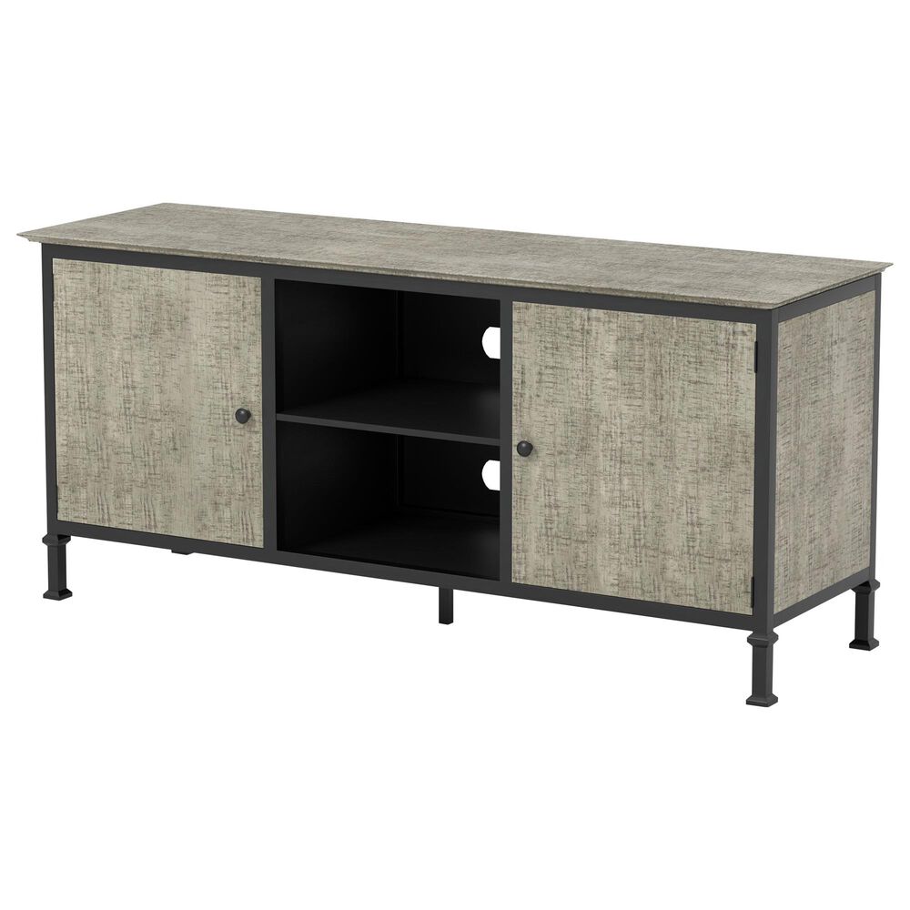 Furniture of America Mcclure 60" TV Stand in Gray/Black, , large
