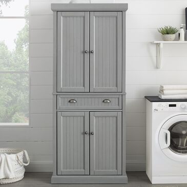 Crosley Furniture Seaside Pantry in Distressed Gray, , large